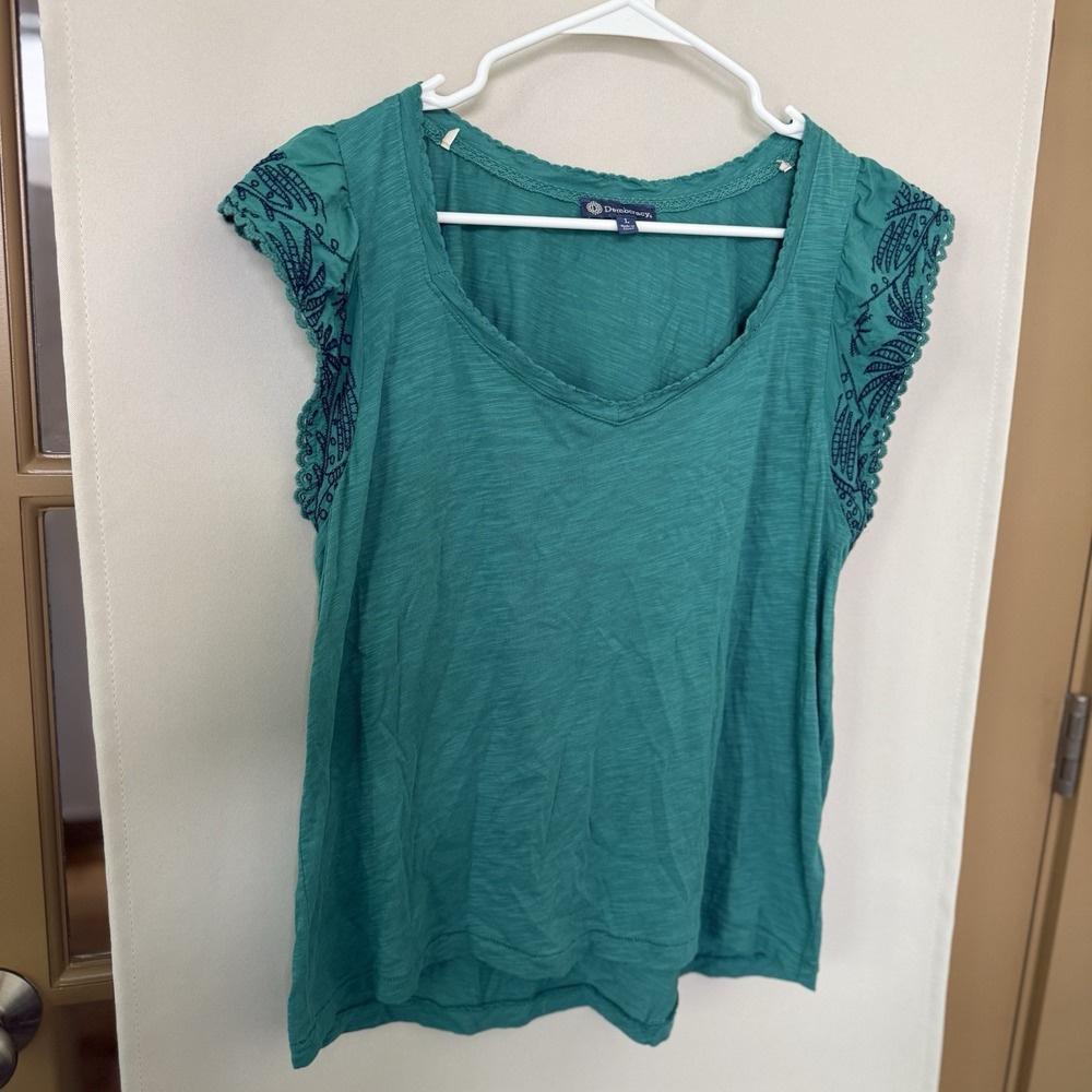 Democracy Teal Short Sleeve Top